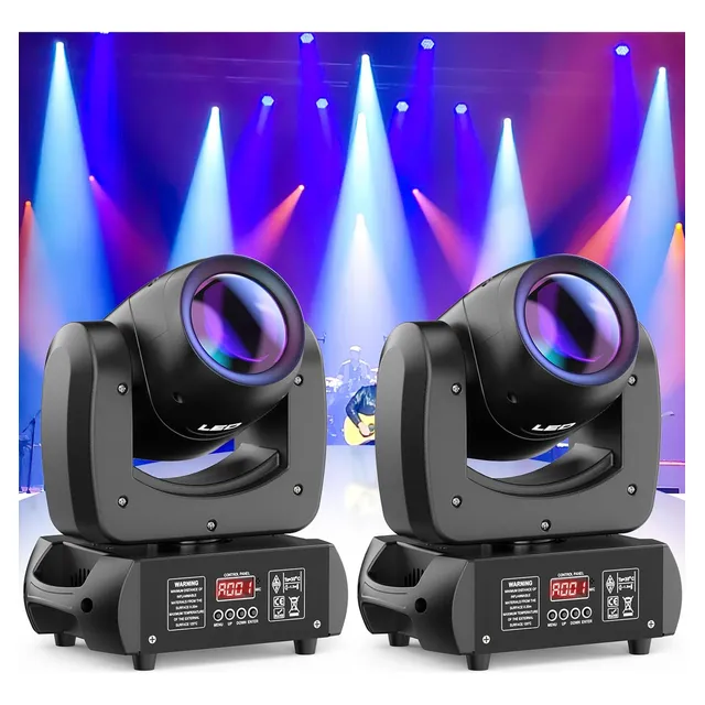 2 unidades 130w Luces Beam 18 Prisma Dmx Dj Cabeza Móvil Roboticas Profesionales,versión Mejorada,con 10 Gobos Rotación,cañon Luz,fiesta/escenario