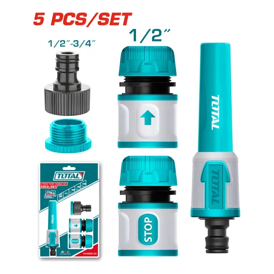 Acoples O Conectores Y Pico Para Manguera 5pzas Marca Total