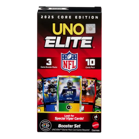 Uno Elite NFL Juego De Cartas Booster Set