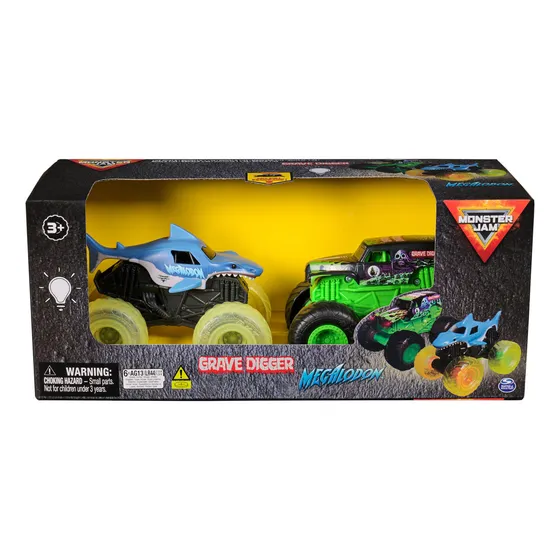 Pack 2 Vehículos 1:43 Con Luz Monster Jam