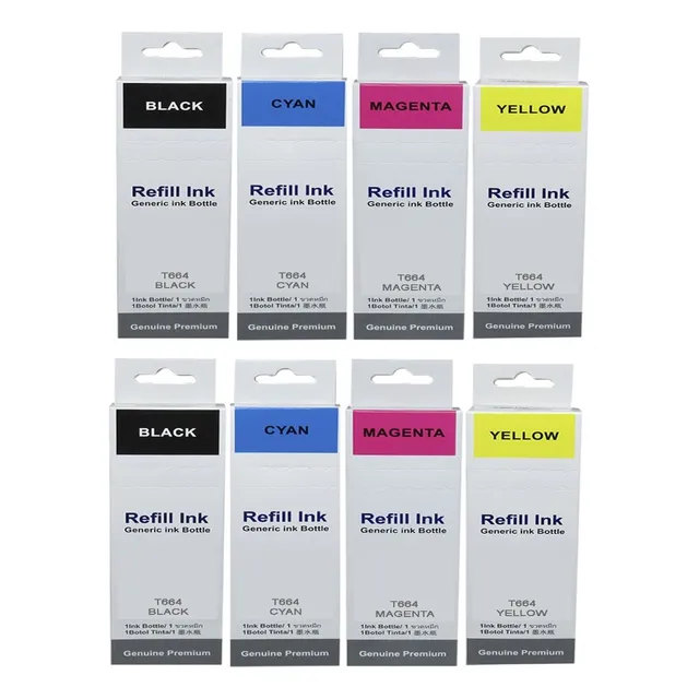 Pack 8 Tintas Para Epson T664 L110 L210 L310 L455 L555