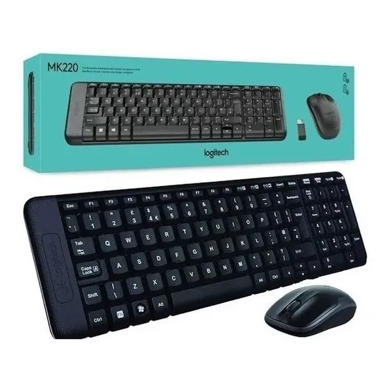 Combo Mouse + Teclado Inalambrico Logitech Mk220 Usb