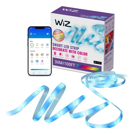 Tira De Luces Led Wiz Connected Que Fluye, Multicolor, 30 M