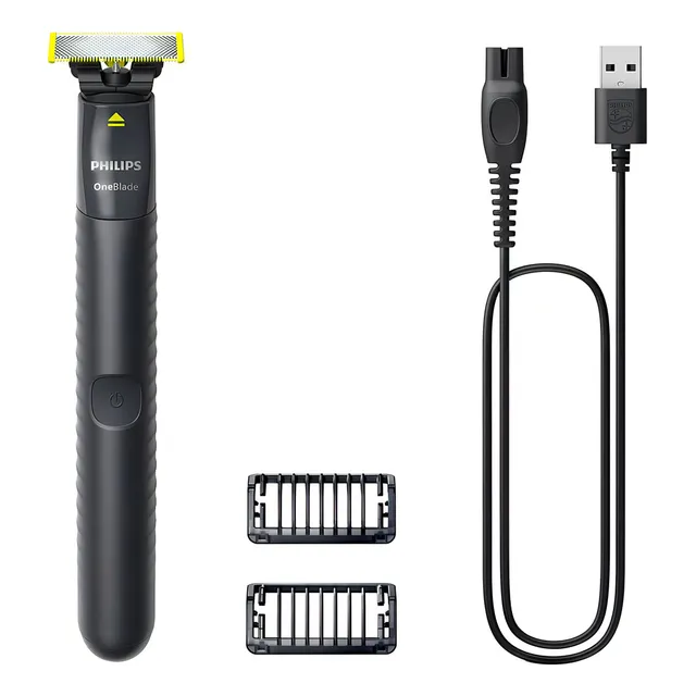 Aparador De Pelos Philips Oneblade Qp1424/10 Na Cor Cinza Chumbo - 127/220v Aparador De Pelos Philips Oneblade Qp1424/10 Na Cor Cinza Chumbo - 127/220v