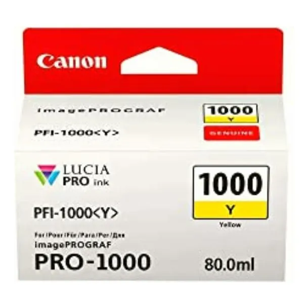 Canon Tinta Pfi-1000 Y Amarillo Para Pixma Pro-1000