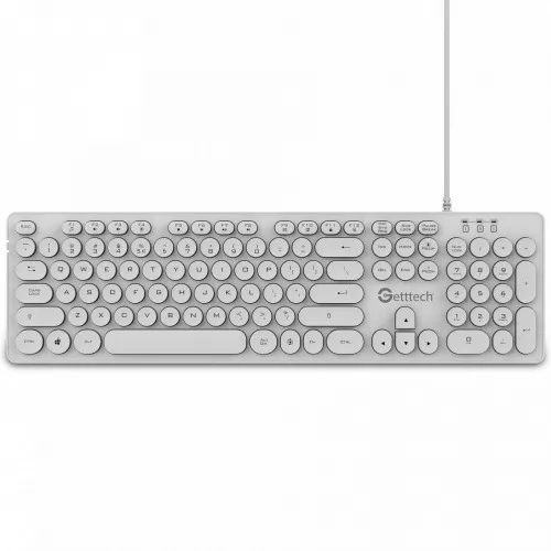 Teclado Getttech Gti-28201b Ignite Backlight Usb Blanco 
