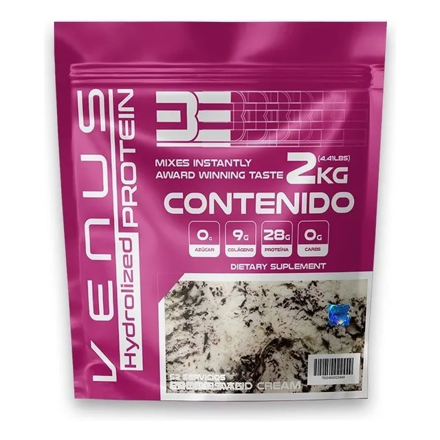 Be Venus 100% Proteina Whey Isolate 2 Kg 52 Serv Sabor Cookies And Cream