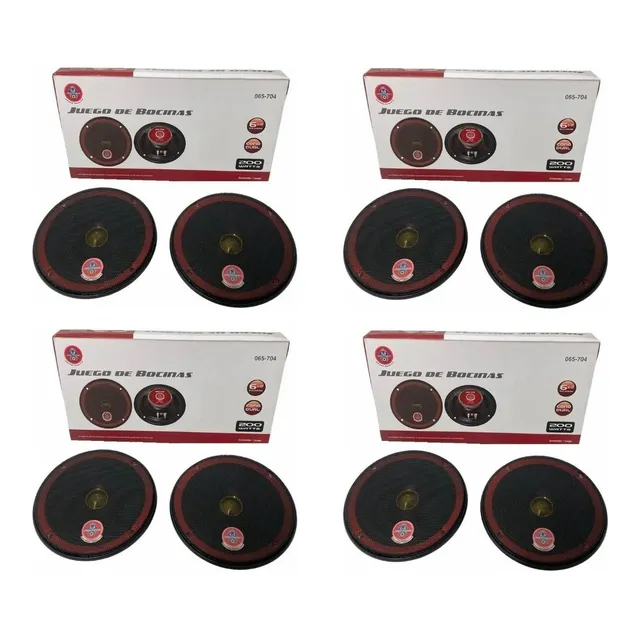 Juego Bocinas Slim 6.5  Mega Power 065-704 200w 4 Pares