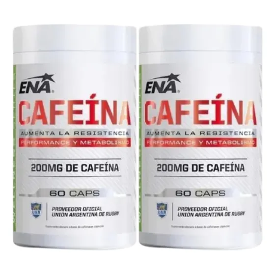 Cafeina Anhidra Ena Concentracion + Resistencia (60 Caps) X2