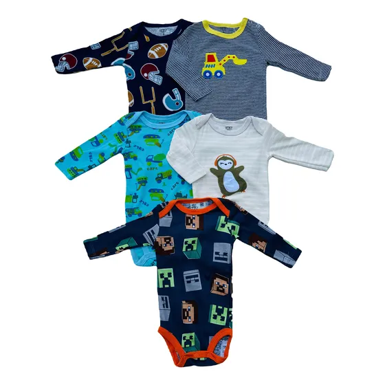 Set De Bodys Manga Larga Niños