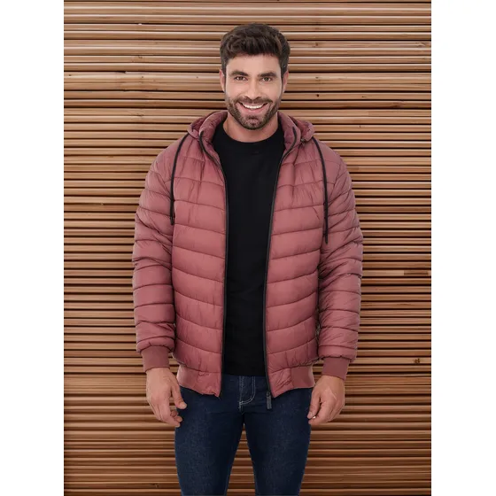 Jaqueta Casaco Bobojaco Masculino Preto C/pelo Capuz E Zíper