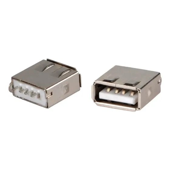 Conector Usb 2.0 Hembra 4 Pines Tipo A Chasis 2 Unidades