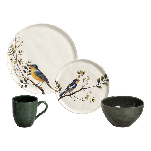 Aparelho De Jantar 16 Peças Birdy E Arauco Porto Brasil Aparelho De Jantar 16 Peças Birdy E Arauco Porto Brasil