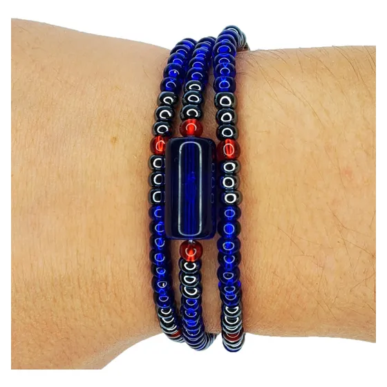 Pulseira Guia De Proteção Espiritual Orixá Ogum Umbanda Diâmetro 19 cm