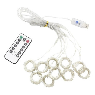 4x Cortinas Decorativas Luces Led Control Remoto 3x3m Usb 4x Cortinas Decorativas Luces Led Control Remoto 3x3m Usb