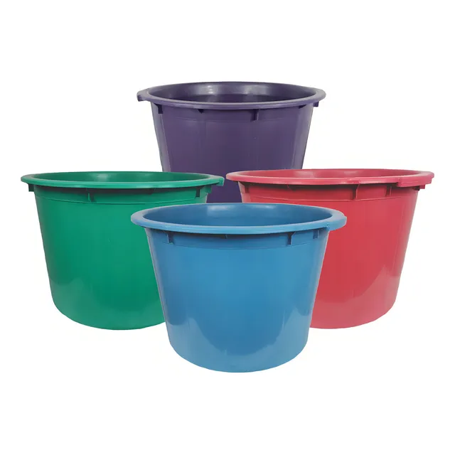 10 Palanganas De Plástico 50 Litros Tinas Color Combinadas