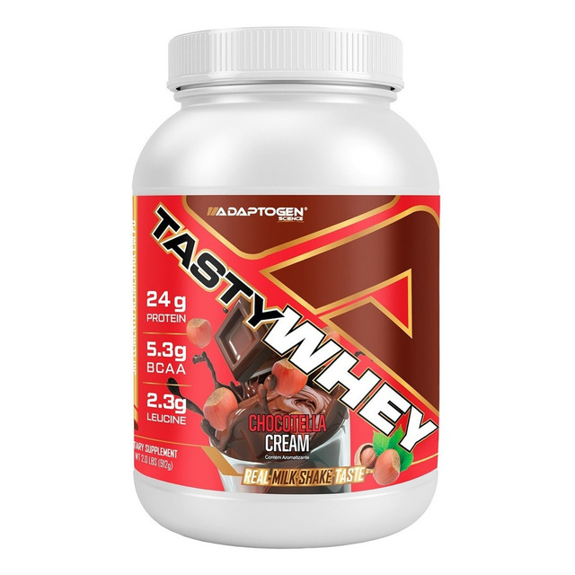 Suplemento Tasty Whey 3w Gourmet Whey Protein Adaptogen Science Pote 900g Sabor Chocotella Suplemento Tasty Whey 3w Gourmet Whey Protein Adaptogen Science Pote 900g Sabor Chocotella