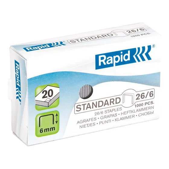 Broches Rapid Standard 26/6 Caja 1000 Unidades - Mosca