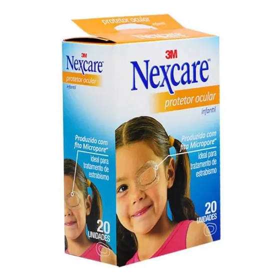 Protetor Ocular Infantil P/ Estrabismo - 3m Nexcare C/ 20 Un