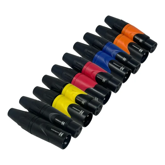Conectores Xlr Canon Macho Audio Y Dmx Colores Harden 10pz