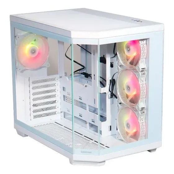 Gabinete Gamer Solarmax Cm-w950-sf Rgb Color Blanco