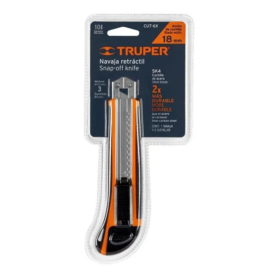 Exacto Cuchilla Reforzada 18mm Cut-6x Truper