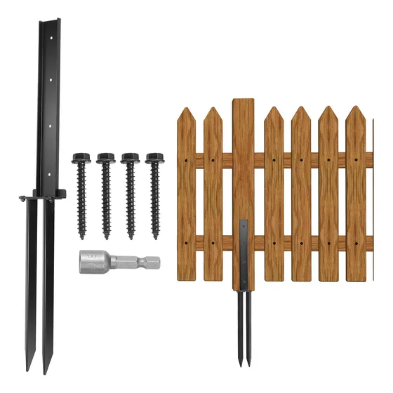 1 Reparacion Poste Valla Soporte Anclaje Madera Punta