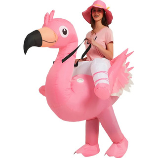 Disfraz Inflable De Flamenco Para Navidad, Mascota De Halloween Disfraz Inflable De Flamenco Para Navidad, Mascota De Halloween