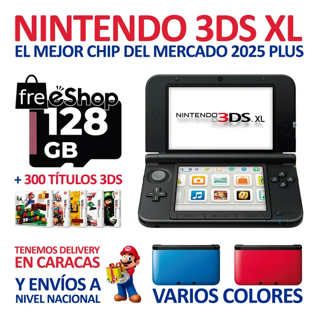 Nintendo 3ds Xl: Consola 3dsxl + Chipfull2025 + 300 Títulos