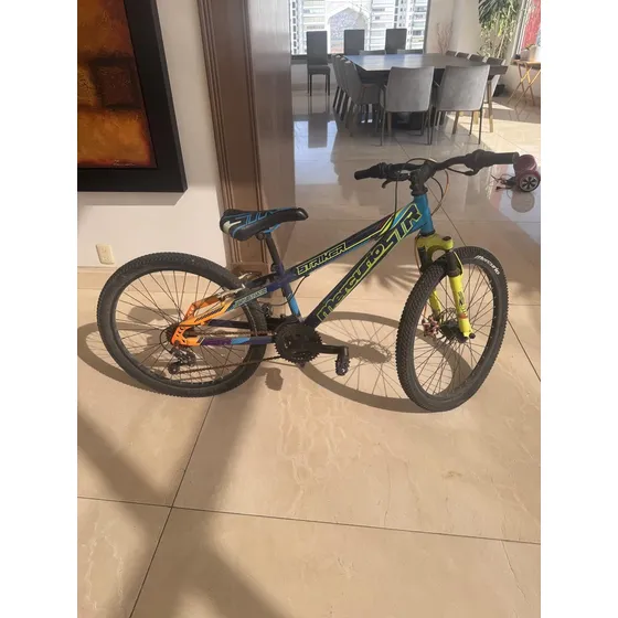 Hermosa Bicicleta Seminueva Azul Con Amarillo Y Naranja 14 "