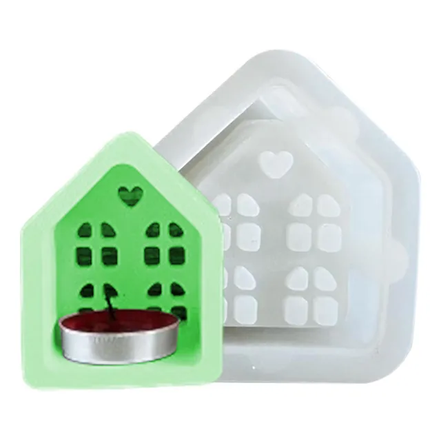 Moldes De Silicona Para Hacer Velas Con Forma De Casa En 3d,