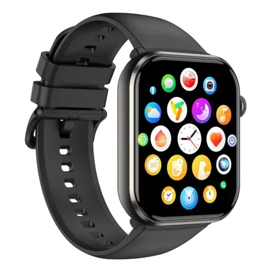 Reloj inteligente Blackview R60 negro con 2 pulseras, diseño de pulsera suave