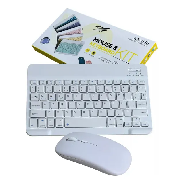 Mini Teclado Bluetooth & Mouse Inalámbrico Kit Universal