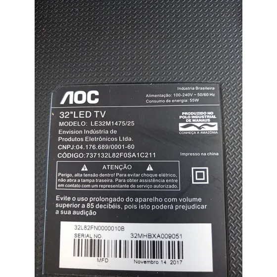 Placa Principal Tv Aoc  Le32m1475/25 Msd6308-t4c1