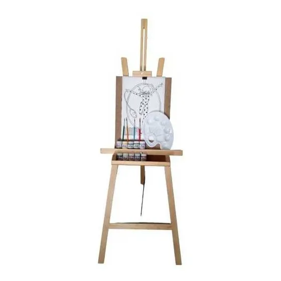 Kit Infantil, P/pintar Con Pinturas Acrílicas, Y Caballete..