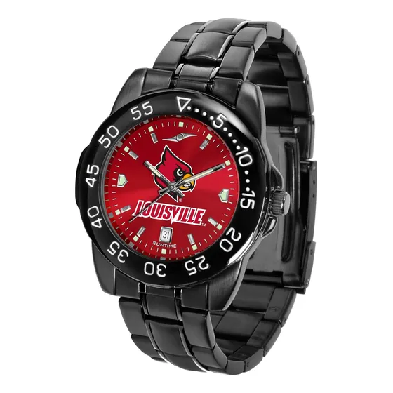 Reloj Louisville Cardinals Con Logo En Esfera, Correa Acero