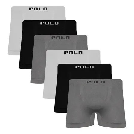 Kit 6 Cuecas Boxer Polo Star Microfibra Original Conforto