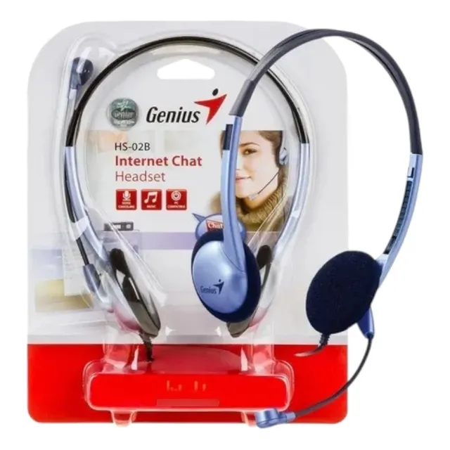 Auriculares Genius Con Microfono Hs-02b Serviciopapelero