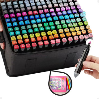 Kit Touch Marcador Canetas Ponta Dupla Estojo 120 Cores Fofa Kit Touch Marcador Canetas Ponta Dupla Estojo 120 Cores Fofa