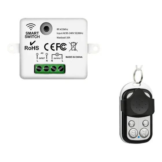 Interruptor Rf 433 Mhz Sem Fio Rf  + Controle Remoto Sonoff