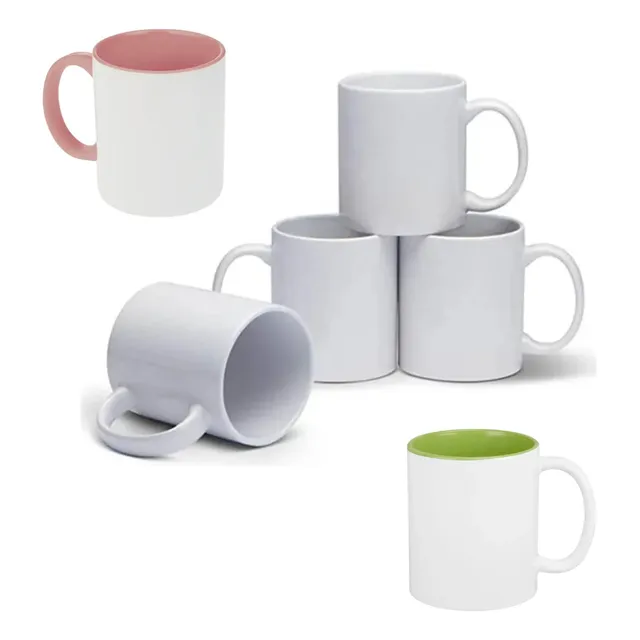 Taza De Sublimación Pack 51 Blanca - 4 Rosa - 1 Verde Oferta
