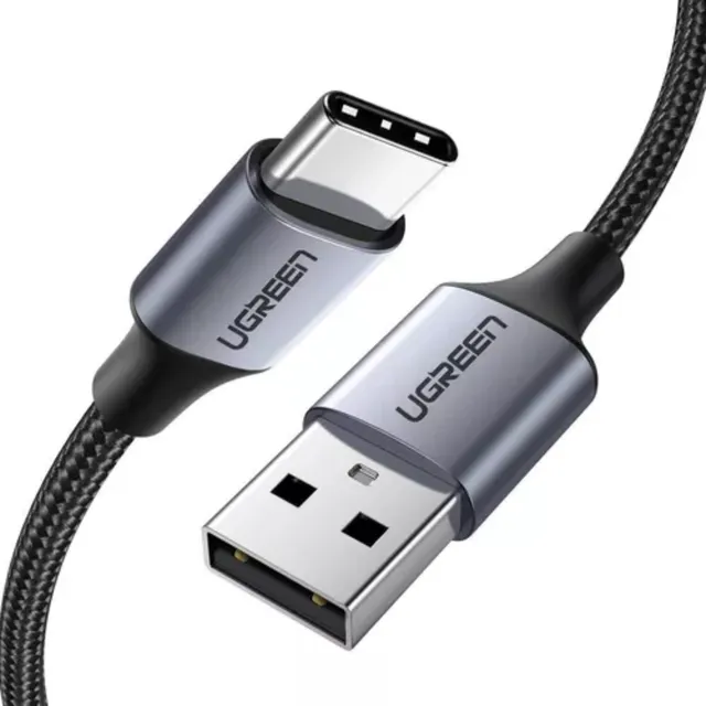 Cable Ugreen Usb-a A Usb-c 1m Aluminio Gris Reforzado