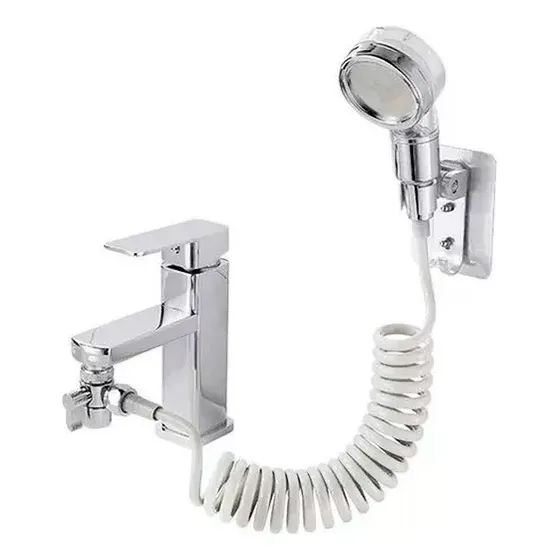 Ducha Bidet Baño Lavamanos Acero Inoxidable Kit Completo  Plateado
