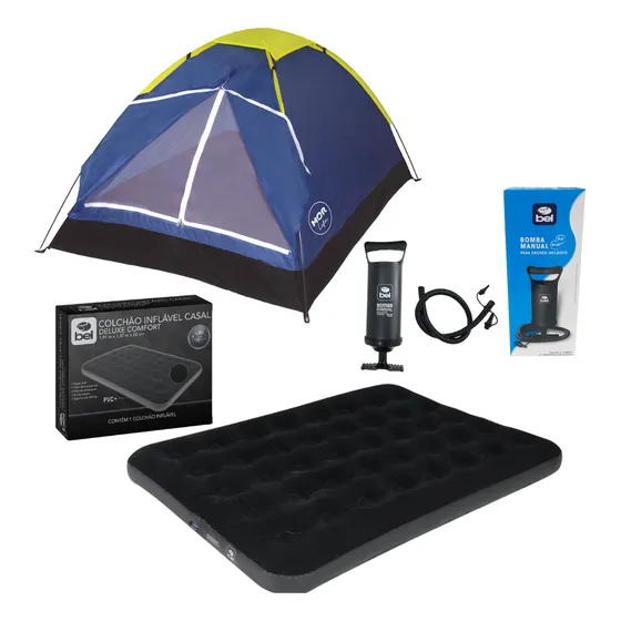 Barraca Iglu 2p Bel Mor Camping + Colchão Casal