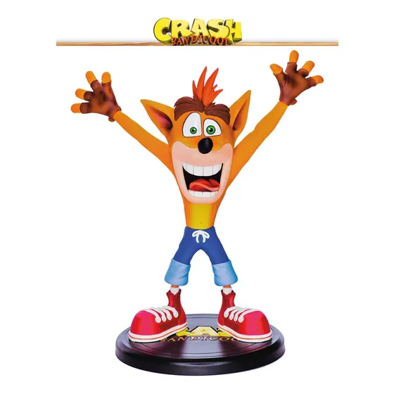 Crash Bandicoot Estatua Pintada De Pvc Marron / Rojo / Blanc