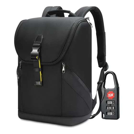 Mochila Hombre Tigernu T-b3962 Antirrobo Viaje Laptop Color Negro Diseño de la tela Negro