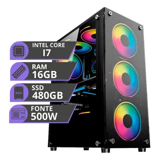 Pc Gamer Cpu Intel I7 3.4ghz Ssd 480gb Memoria Ram 16gb 500w Pc Gamer Cpu Intel I7 3.4ghz Ssd 480gb Memoria Ram 16gb 500w