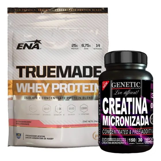 Crecimiento Muscular Proteína + Creatina Micronizada Genetic