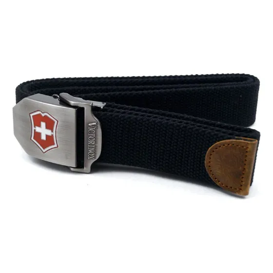 Cinturón Tactico Correa Lona Negra Hebilla Unisex Adaptable