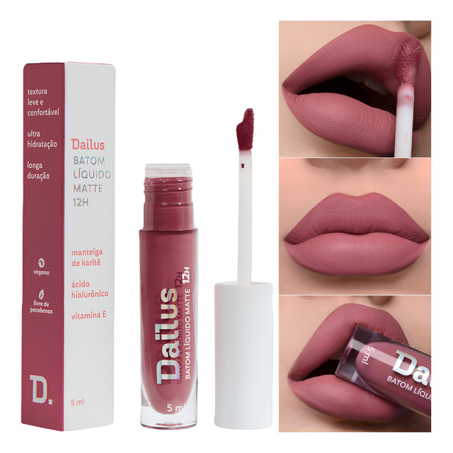 Batom Líquido Matte Cor Nude De Longa Duração Dailus Batom Líquido Matte Cor Nude De Longa Duração Dailus
